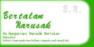 bertalan marusak business card